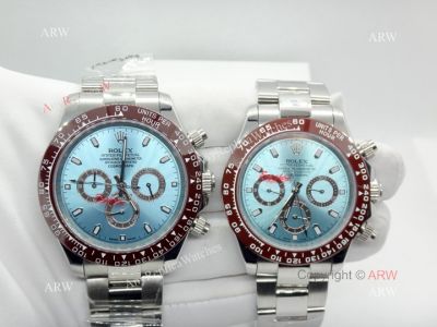 Replica Rolex Daytona Stainless steel Ice blue Dial automatic watch